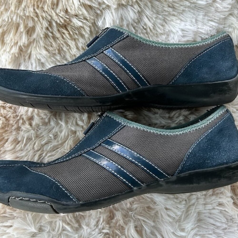 Naturalizer Shoes Blue front zip Suede - 9.5 Narrow